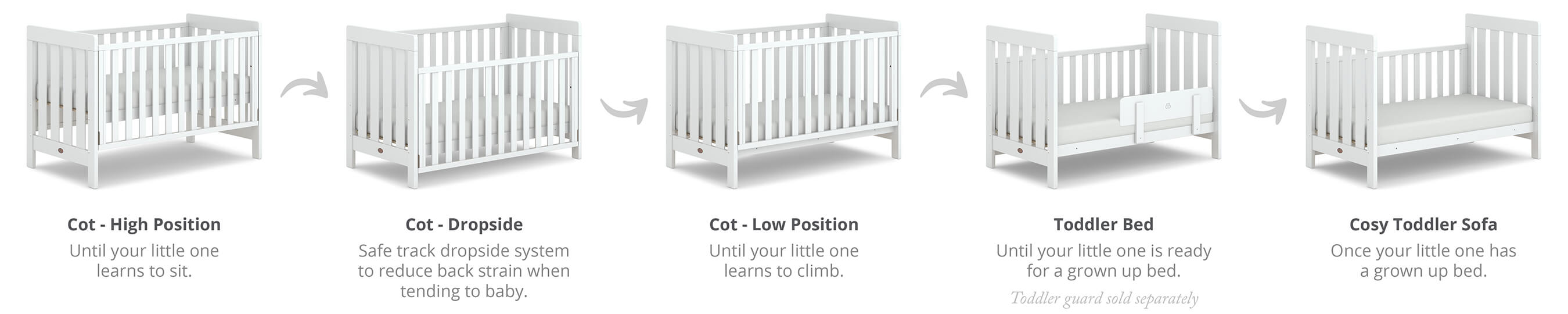 Boori Daintree Premium 4 in 1 Convertible Cot Bed-1.jpg